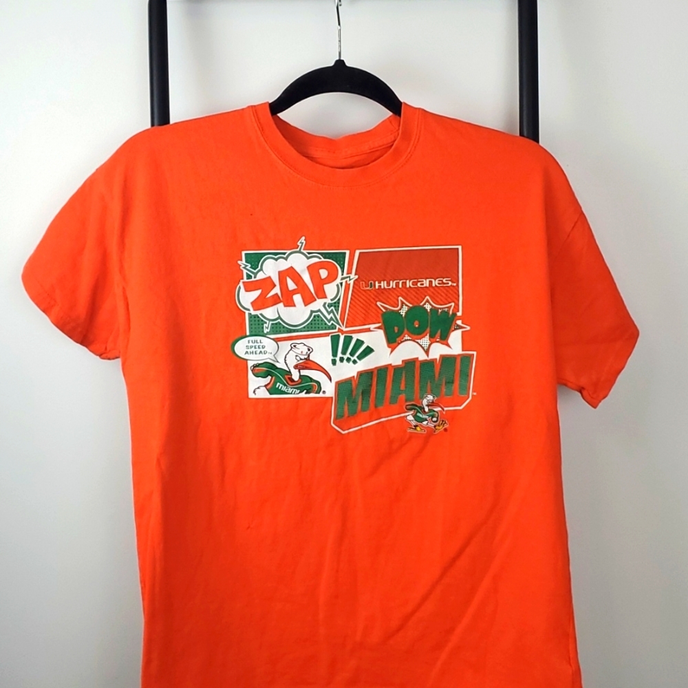 Rivalry Threads Miami Hurricanes orange top t-shirt kids size L